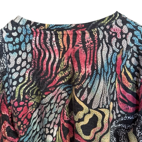 Serengeti Women's V Neck Tropical Nautical Size 3 Tunic Beach Hawaiian vibrant - Picture 7 of 13